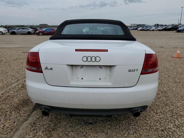 WAUAF48HX8K007880 - 2008 AUDI A4 2.0T CABRIOLET WHITE photo 6