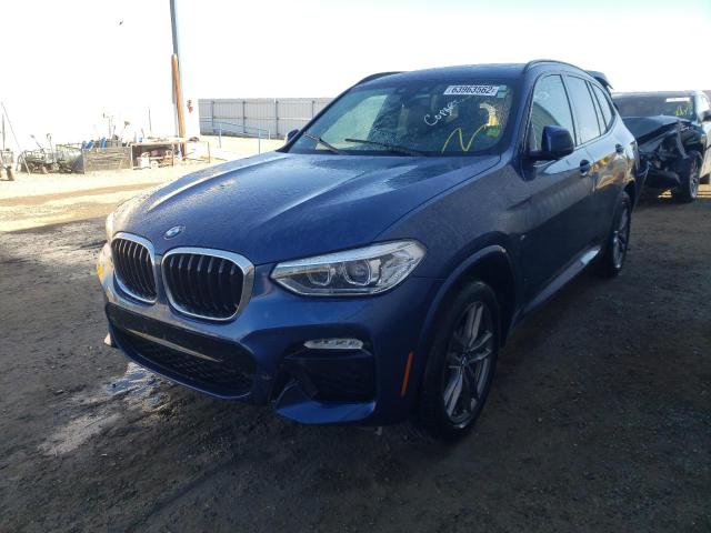 5UXTR9C53KLP84172 - 2019 BMW X3 XDRIVE30I BLUE photo 2