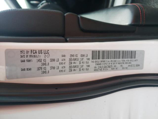 1C4RJFLG6HC788275 - 2017 JEEP GRAND CHER TRAILHAWK თეთრი ფოტო 13