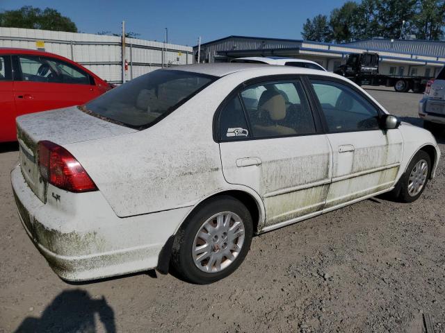 2HGES15505H502490 - 2005 HONDA CIVIC LX WHITE photo 3