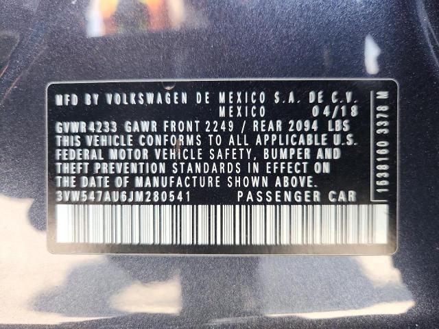 3VW547AU6JM280541 - 2018 VOLKSWAGEN GTI S 灰色 照片 13