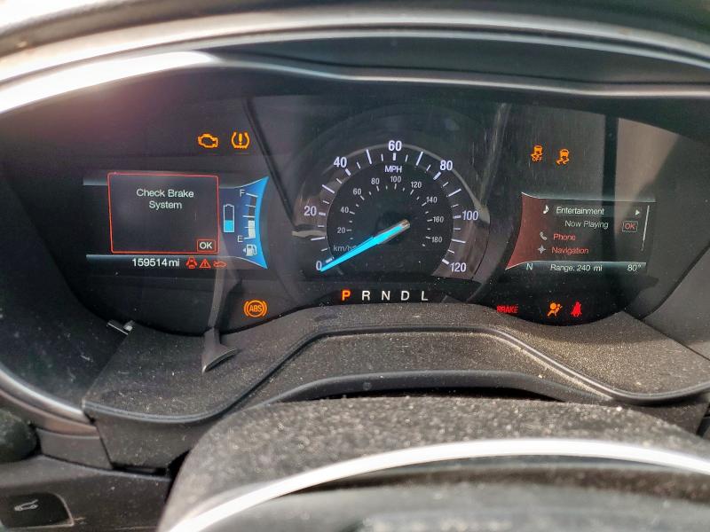 3FA6P0LU6KR106868 - 2019 FORD FUSION SE GRAY photo 9