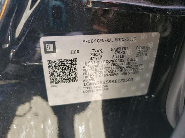 1G6AR5SS9K0122500 - 2019 CADILLAC CTS LUXURY Siyah fotoğraf 12