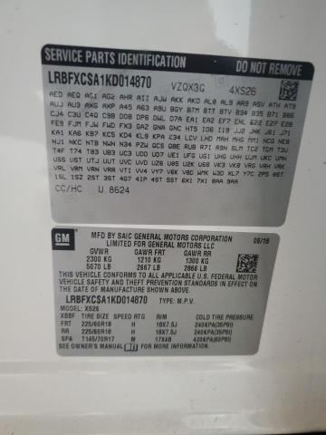 LRBFXCSA1KD014870 - 2019 BUICK ENVISION ESSENCE أبيض صورة 12