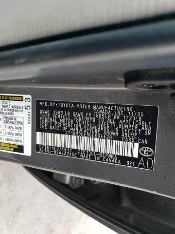 2T1BR30E96C604429 - 2006 TOYOTA COROLLA CE GRAY photo 12