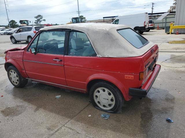 WVWCA0154HK018327 - 1987 VOLKSWAGEN CABRIOLET RED photo 2