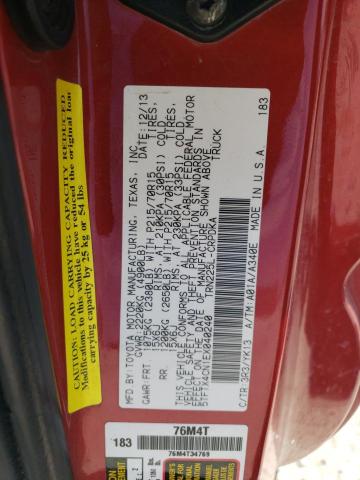 5TFTX4CN1EX040240 - 2014 TOYOTA TACOMA ACCESS CAB წითელი ფოტო 12