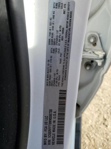 1C6SRFFT8MN506730 - 2021 RAM 1500 BIG HORN/LONE STAR WHITE photo 13