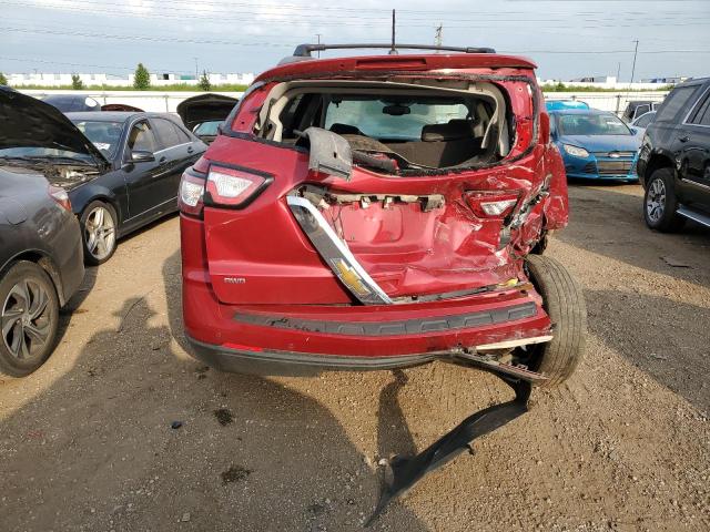 1GNKVJKD2DJ139800 - 2013 CHEVROLET TRAVERSE LT RED photo 6