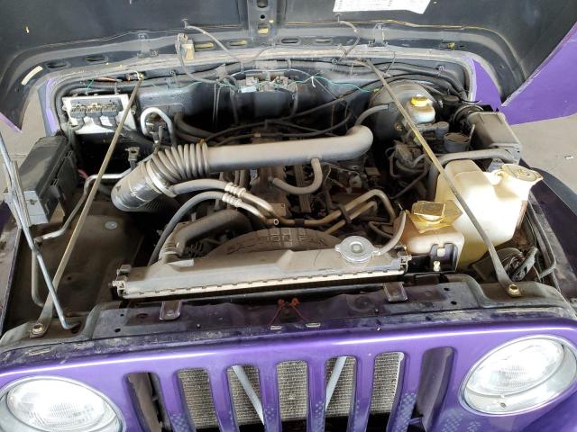 1J4FA49S62P720037 - 2002 JEEP WRANGLER / SPORT PURPLE photo 11