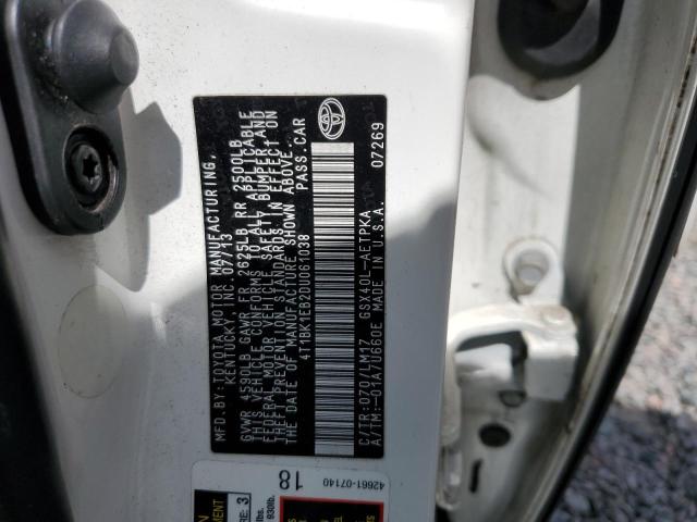 4T1BK1EB2DU061038 - 2013 TOYOTA AVALON BASE WHITE photo 13