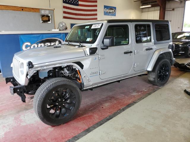 1C4JJXP68PW630442 - 2023 JEEP WRANGLER SAHARA 4XE SILVER photo 1