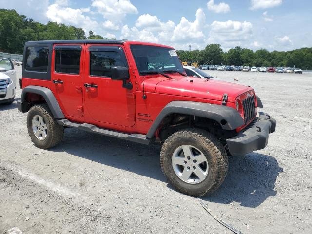 1C4BJWDG0FL754071 - 2015 JEEP WRANGLER U SPORT 红色 照片 4