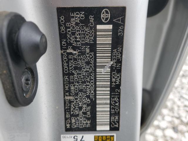 JTDKB20U667544634 - 2006 TOYOTA PRIUS SILVER photo 12