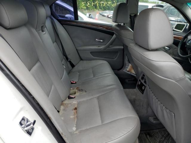 WBANU53598CT08760 - 2008 BMW 5 SERIES I WHITE photo 10