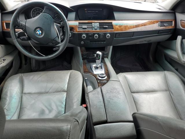 WBANU53598CT08760 - 2008 BMW 5 SERIES I WHITE photo 8