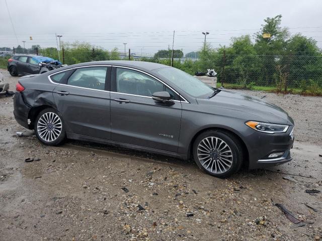 3FA6P0RUXHR388612 - 2017 FORD FUSION TITANIUM HEV GRAY photo 4