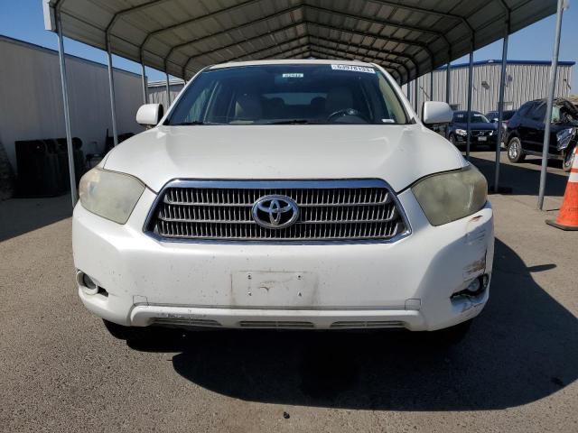 JTEEW44AX82021657 - 2008 TOYOTA HIGHLANDER HYBRID LIMITED WHITE photo 5