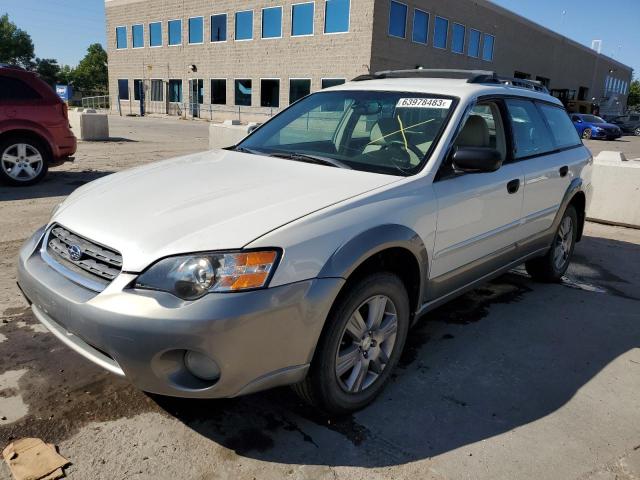 4S4BP61C857382790 - 2005 SUBARU LEGACY OUTBACK 2.5I WHITE photo 1