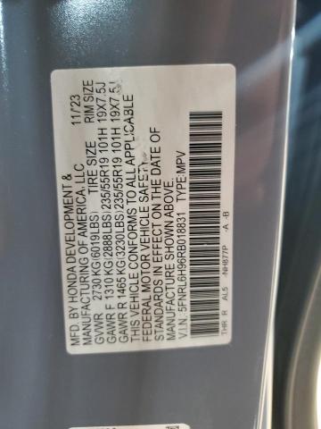 5FNRL6H96RB018831 - 2024 HONDA ODYSSEY ELITE BLUE photo 13