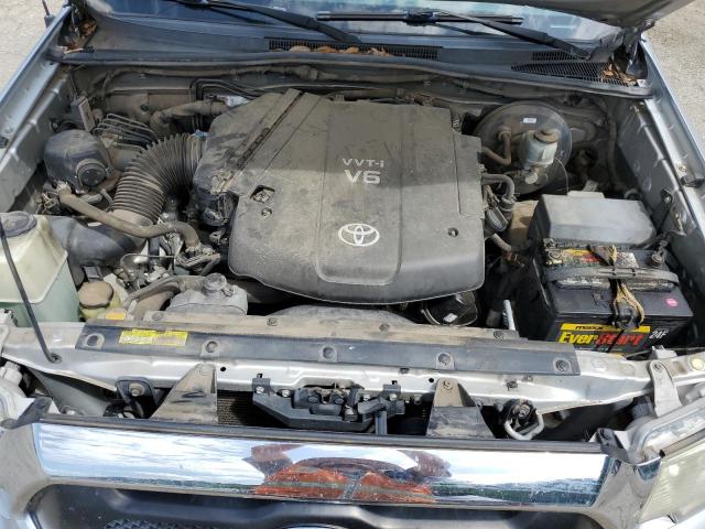 5TFJU4GN4CX022936 - 2012 TOYOTA TACOMA DOUBLE CAB PRERUNNER SILVER photo 11