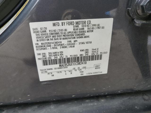 MAJ3S2GE1LC382410 - 2020 FORD ECOSPORT SE 灰色 照片 14