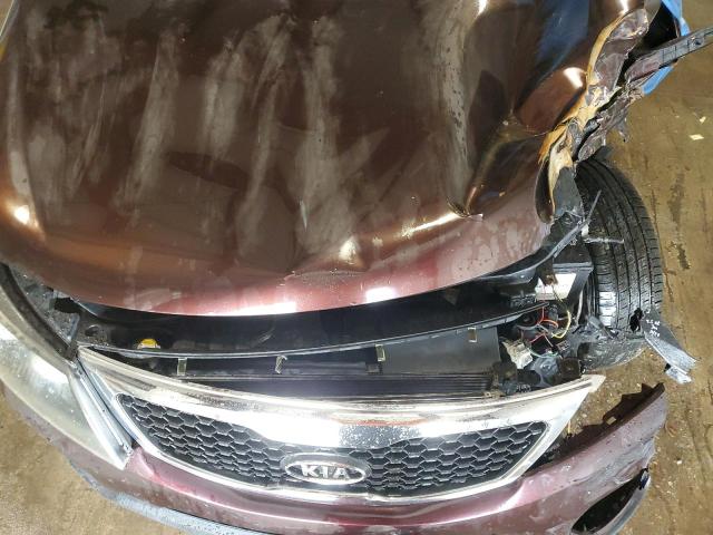 5XYKTCA12BG123725 - 2011 KIA SORENTO BASE BURGUNDY photo 12