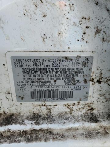 3N1CN8DV0PL870060 - 2023 NISSAN VERSA S 白色 照片 12