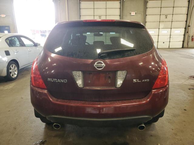 JN8AZ08W15W410916 - 2005 NISSAN MURANO SL BURGUNDY photo 6