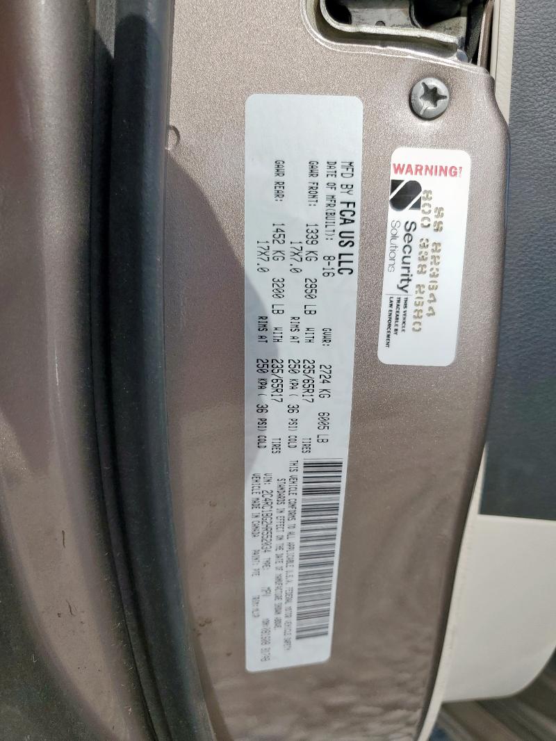 2C4RC1BG2HR552034 - 2017 CHRYSLER PACIFICA TOURING L Crema foto 13