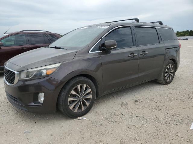 KNDMC5C12F6080918 - 2015 KIA SEDONA EX BROWN photo 1