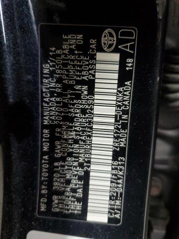 2T1BURHEXFC302590 - 2015 TOYOTA COROLLA L Siyah fotoğraf 12