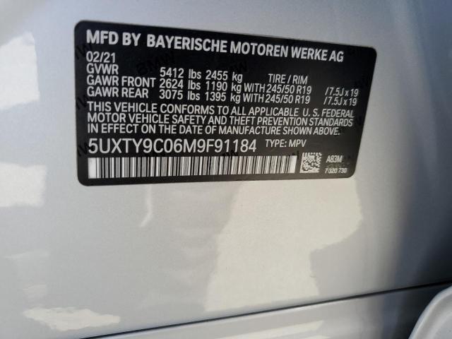 5UXTY9C06M9F91184 - 2021 BMW X3 XDRIVEM40I SILVER photo 13