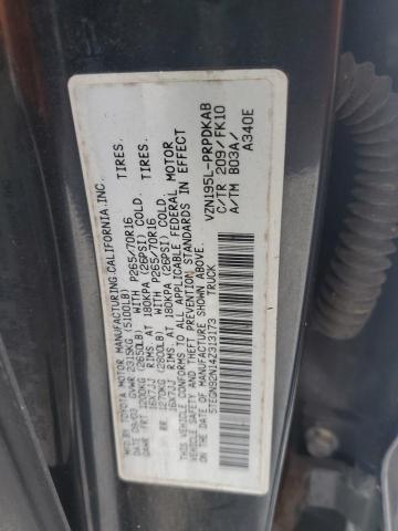 5TEGN92N14Z313173 - 2004 TOYOTA TACOMA DOUBLE CAB PRERUNNER BLACK photo 12