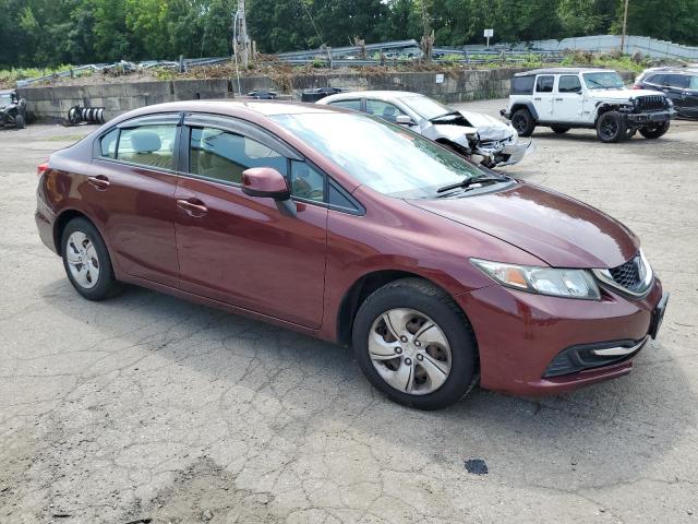 2HGFB2F55DH535766 - 2013 HONDA CIVIC LX BURGUNDY photo 4