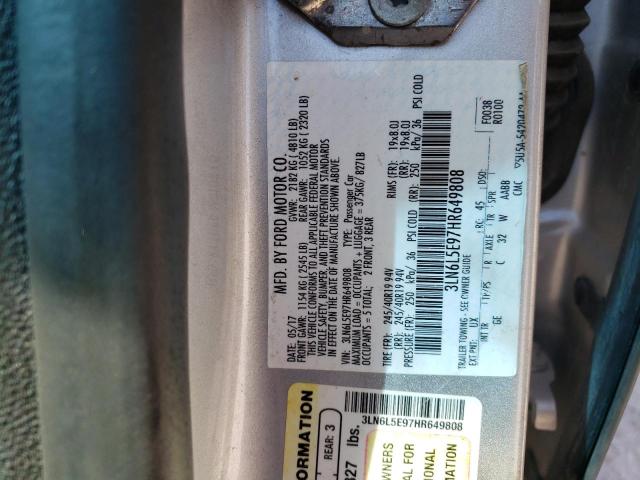 3LN6L5E97HR649808 - 2017 LINCOLN MKZ RESERVE ვერცხლისფერი ფოტო 13