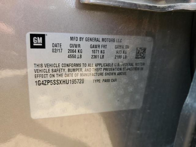 1G4ZP5SSXHU195720 - 2017 BUICK LACROSSE ESSENCE BEIGE photo 12