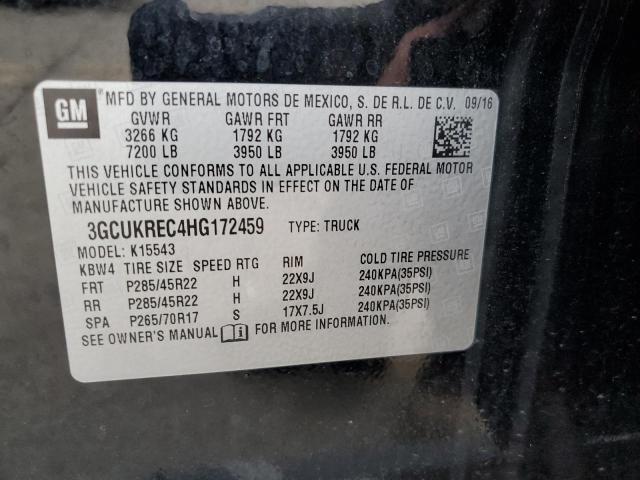 3GCUKREC4HG172459 - 2017 CHEVROLET SILVRDO LS K1500 LT BLACK photo 13