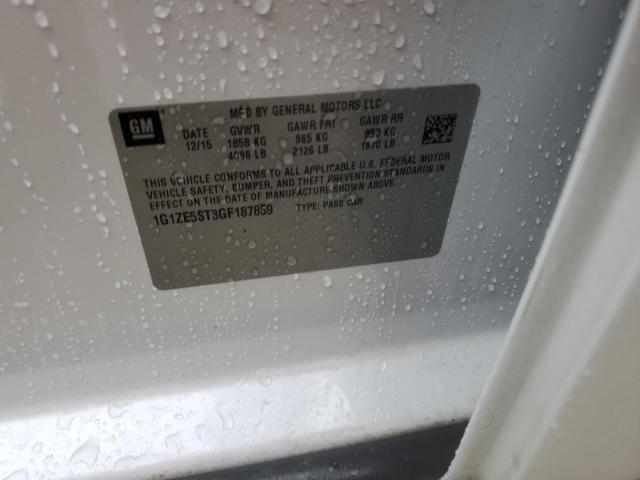 1G1ZE5ST3GF187859 - 2016 CHEVROLET MALIBU LT WHITE photo 12