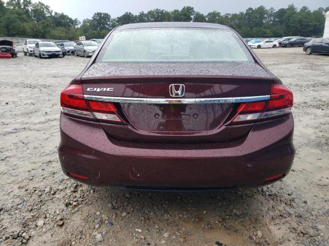 19XFB2F94FE036053 - 2015 HONDA CIVIC EXL ბურგუნდია ფოტო 6