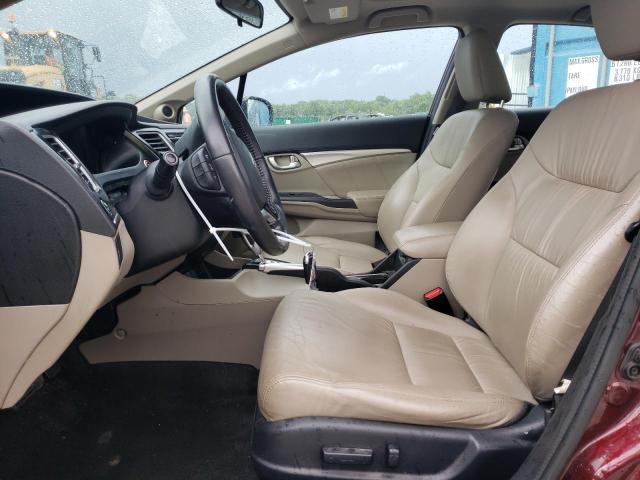 19XFB2F94FE036053 - 2015 HONDA CIVIC EXL ბურგუნდია ფოტო 7