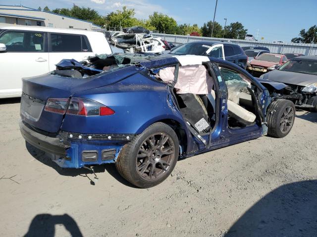 5YJSA1E59NF468673 - 2022 TESLA MODEL S Mavi foto 3