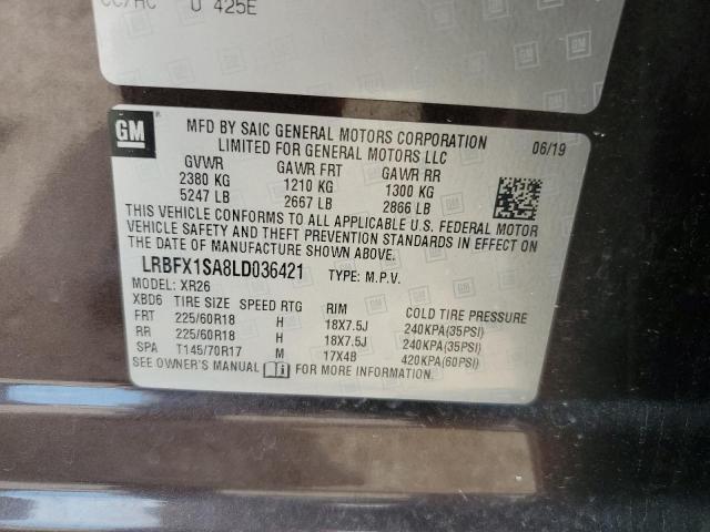 LRBFX1SA8LD036421 - 2020 BUICK ENVISION PREFERRED Qəhvəyi foto 13