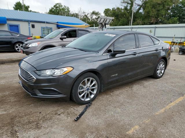 3FA6P0LU6HR307131 - 2017 FORD FUSION SE HYBRID GRAY photo 1