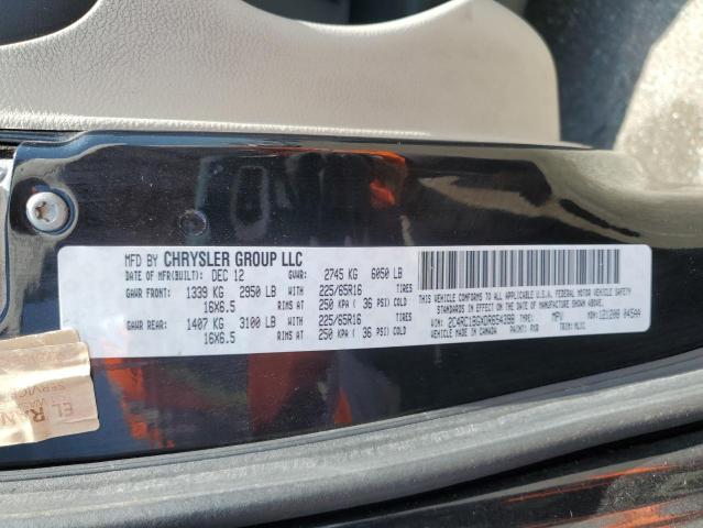 2C4RC1BGXDR654398 - 2013 CHRYSLER TOWN & COU TOURING Qara foto 12