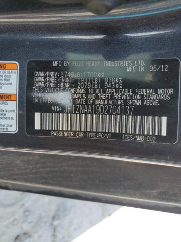 JF1ZNAA19D2704137 - 2013 TOYOTA SCION FR-S გრაფიტი ფოტო 12