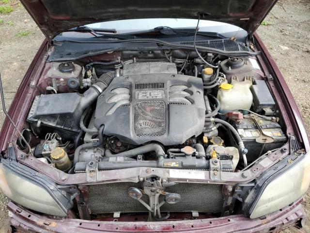 4S3BH806217650753 - 2001 SUBARU LEGACY OUTBACK H6 3.0 LL BEAN BURGUNDY photo 11