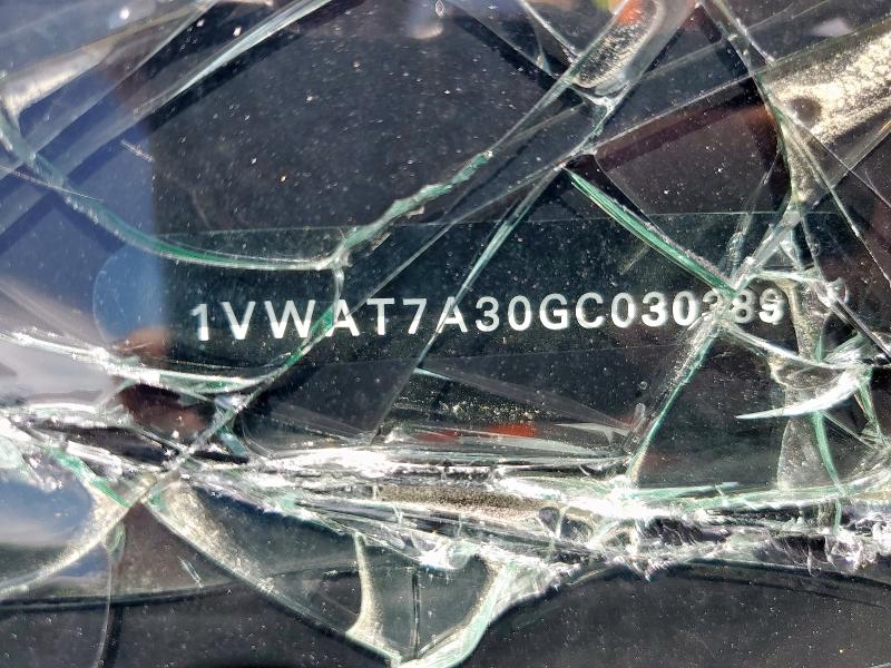 1VWAT7A30GC030389 - 2016 VOLKSWAGEN PASSAT S Ақ фото 12