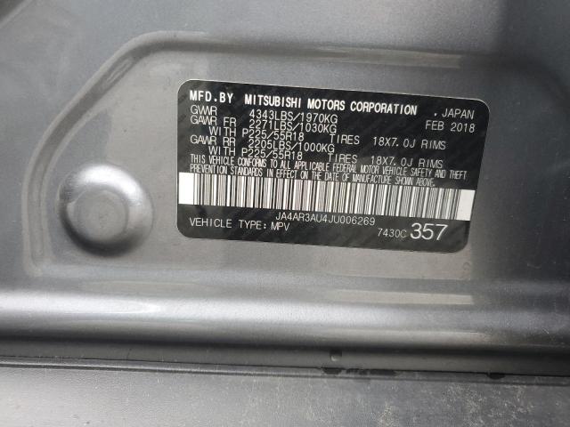 JA4AR3AU4JU006269 - 2018 MITSUBISHI OUTLANDER ES GRAY photo 13