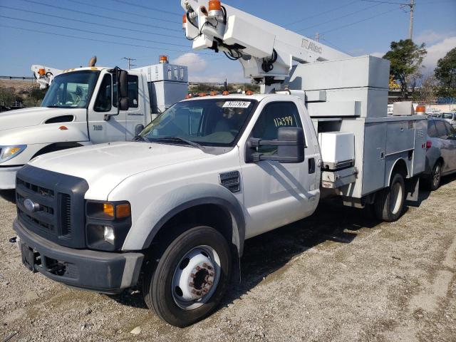 1FDXF46Y18EA16266 - 2008 FORD F450 SUPER DUTY WHITE photo 1